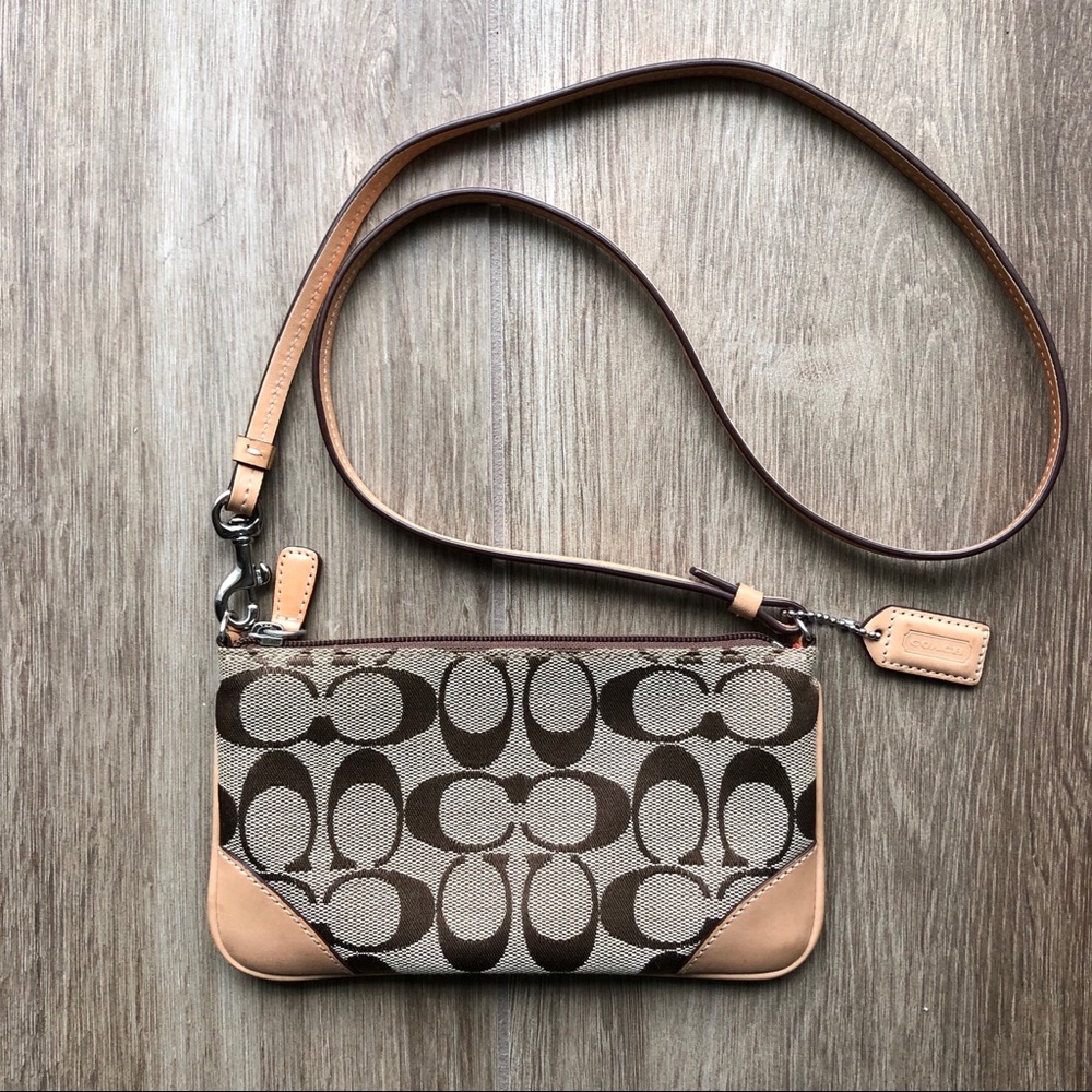 Coach Signature Canvas Crossbody Clutch